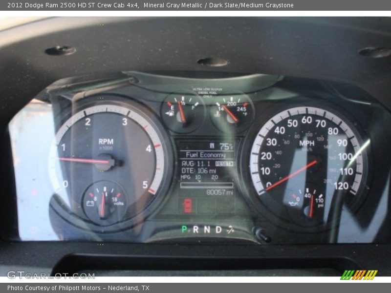 Mineral Gray Metallic / Dark Slate/Medium Graystone 2012 Dodge Ram 2500 HD ST Crew Cab 4x4