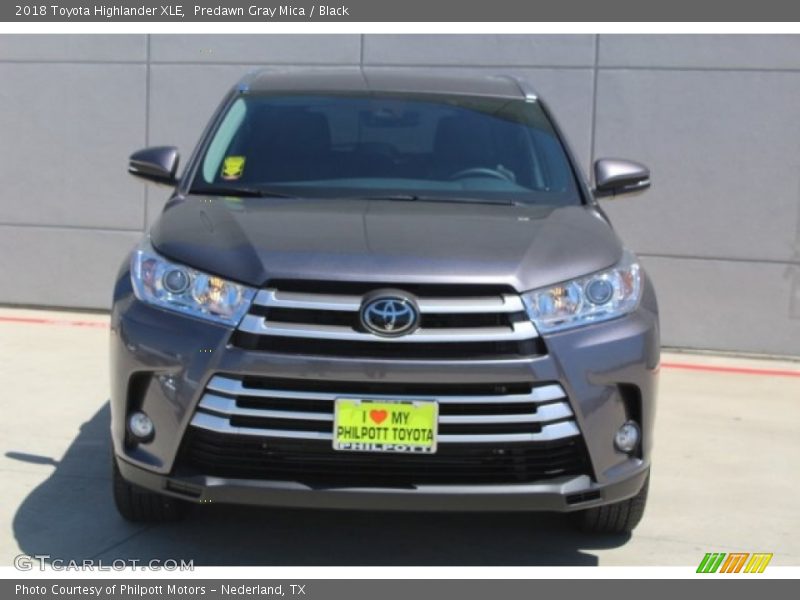 Predawn Gray Mica / Black 2018 Toyota Highlander XLE