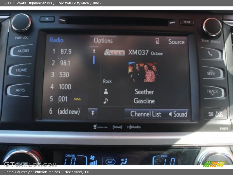 Predawn Gray Mica / Black 2018 Toyota Highlander XLE