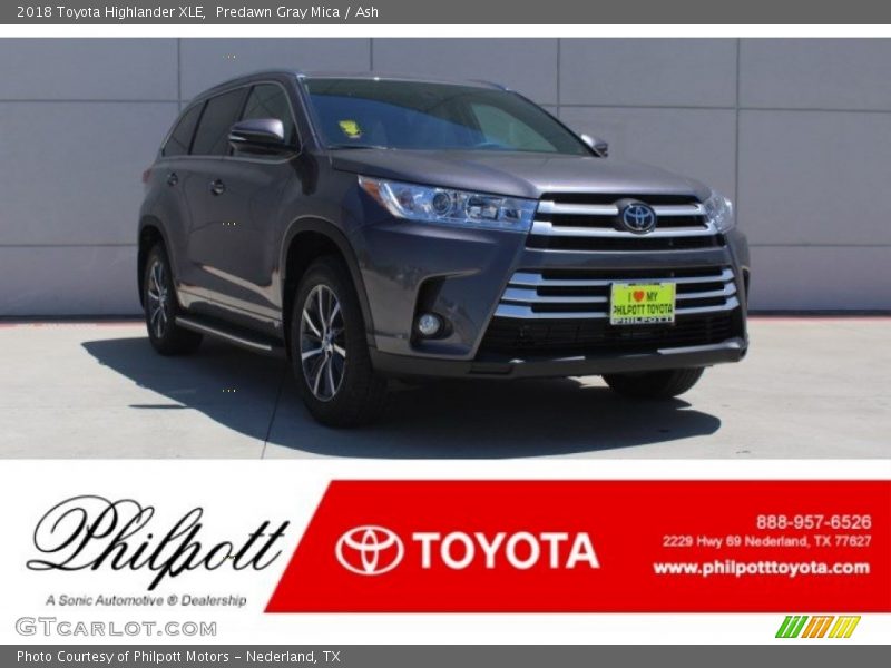 Predawn Gray Mica / Ash 2018 Toyota Highlander XLE
