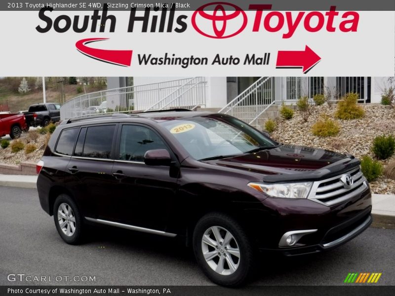 Sizzling Crimson Mica / Black 2013 Toyota Highlander SE 4WD