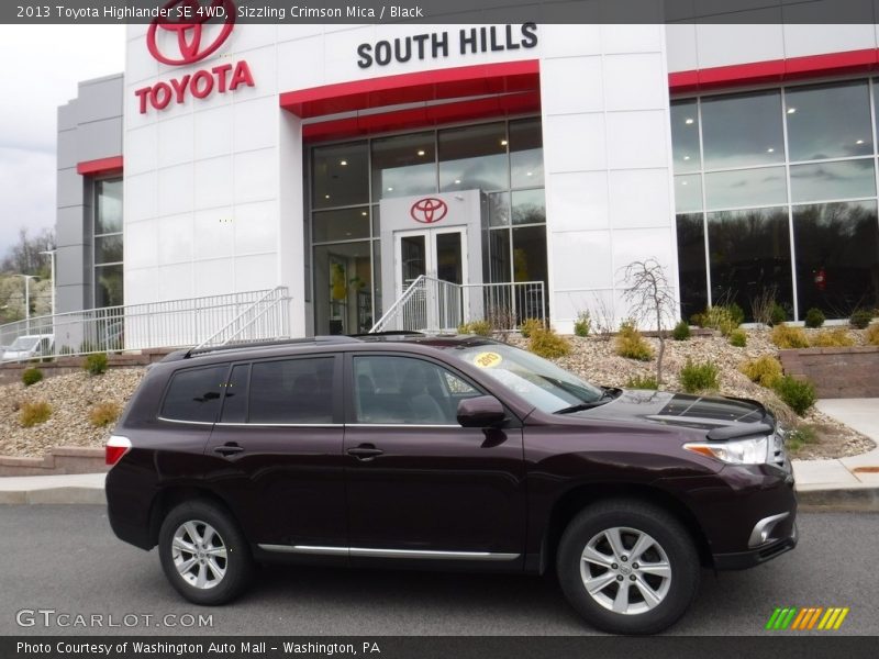 Sizzling Crimson Mica / Black 2013 Toyota Highlander SE 4WD