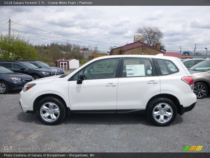 Crystal White Pearl / Platinum 2018 Subaru Forester 2.5i