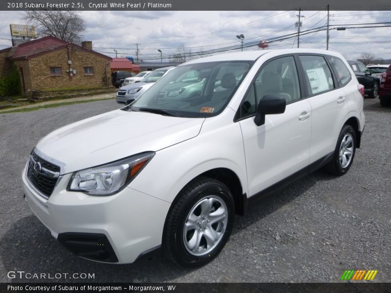 Crystal White Pearl / Platinum 2018 Subaru Forester 2.5i