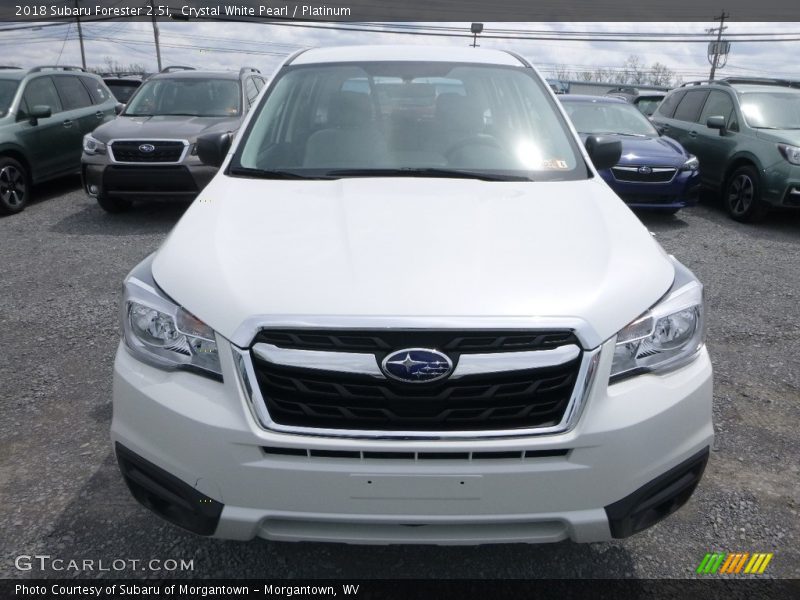 Crystal White Pearl / Platinum 2018 Subaru Forester 2.5i