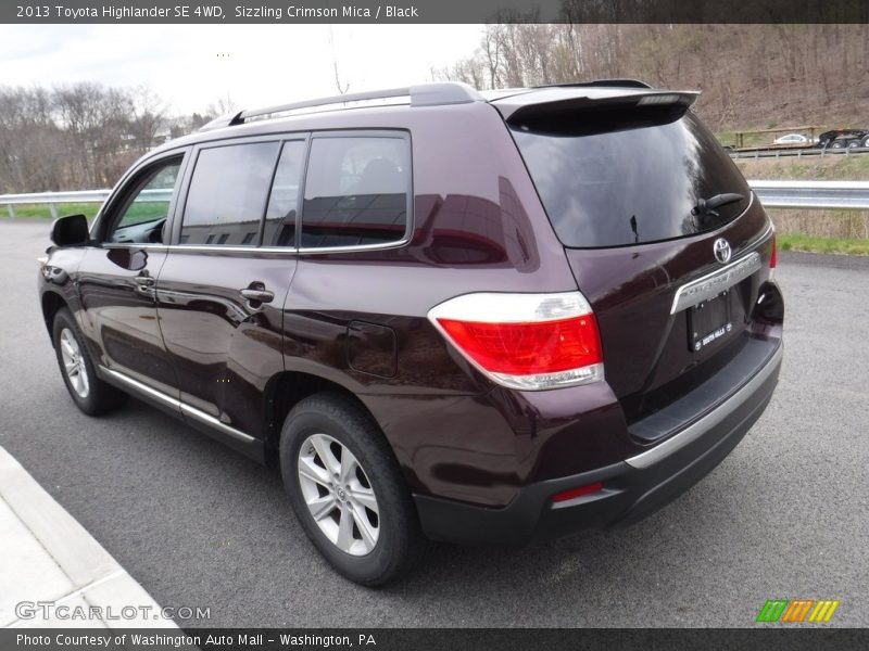 Sizzling Crimson Mica / Black 2013 Toyota Highlander SE 4WD
