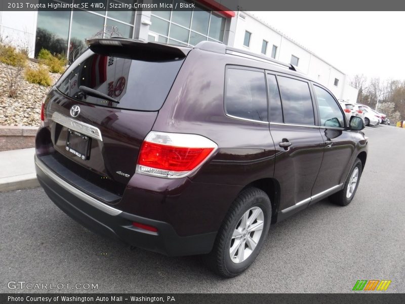 Sizzling Crimson Mica / Black 2013 Toyota Highlander SE 4WD