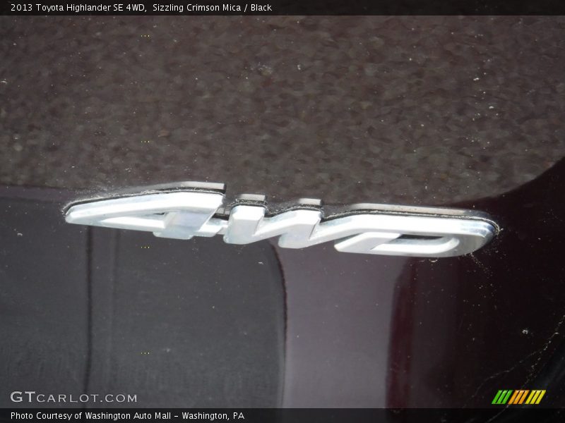 Sizzling Crimson Mica / Black 2013 Toyota Highlander SE 4WD