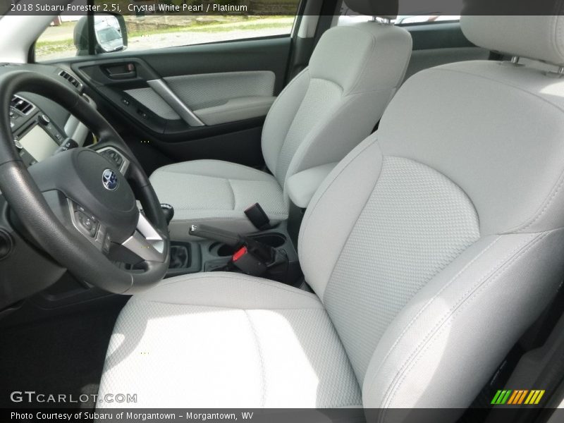 Crystal White Pearl / Platinum 2018 Subaru Forester 2.5i