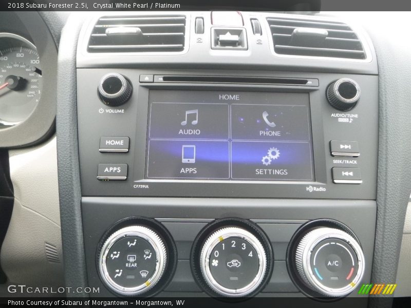 Crystal White Pearl / Platinum 2018 Subaru Forester 2.5i
