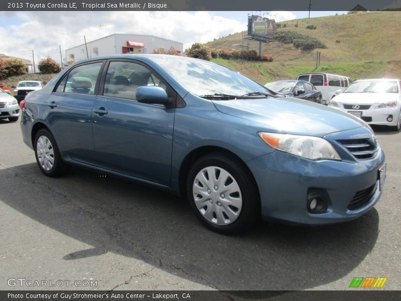 Tropical Sea Metallic / Bisque 2013 Toyota Corolla LE