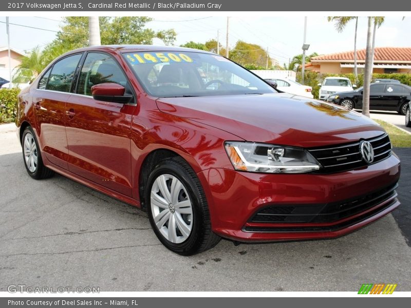 Cardinal Red Metallic / Black/Palladium Gray 2017 Volkswagen Jetta S