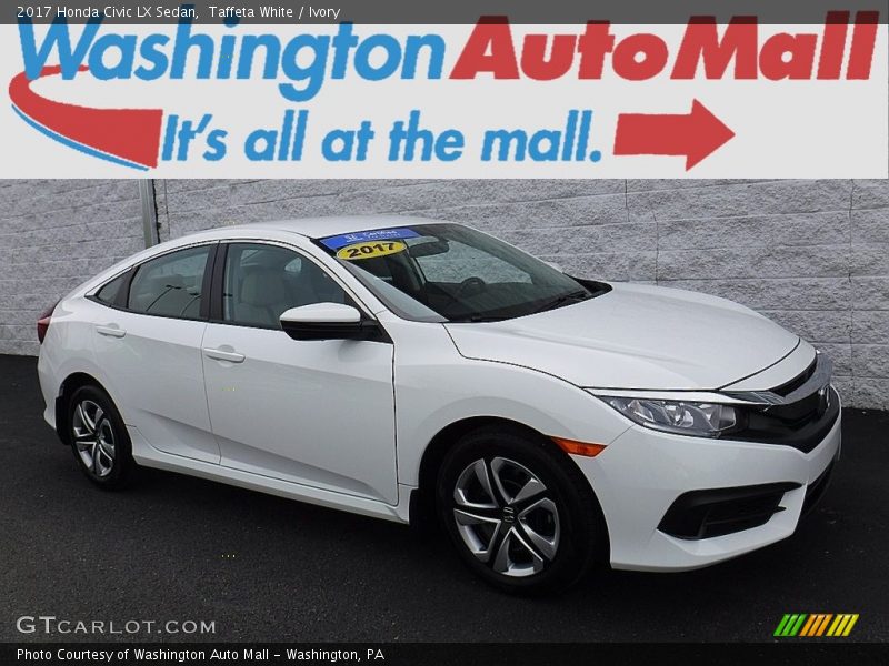 Taffeta White / Ivory 2017 Honda Civic LX Sedan