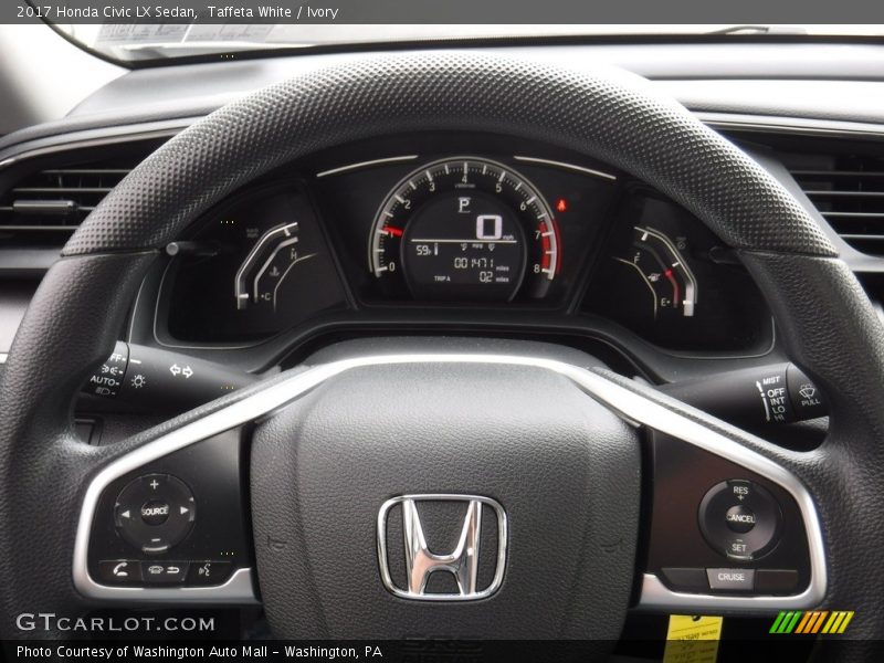 Taffeta White / Ivory 2017 Honda Civic LX Sedan