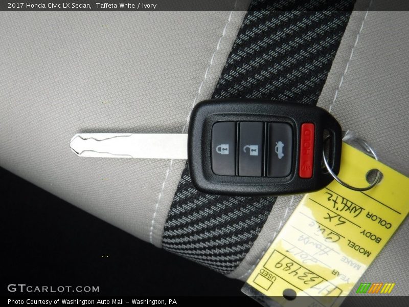 Taffeta White / Ivory 2017 Honda Civic LX Sedan