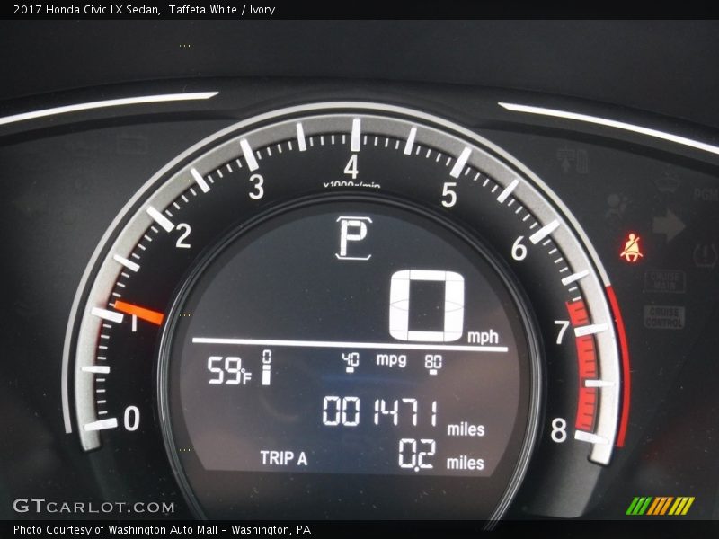 Taffeta White / Ivory 2017 Honda Civic LX Sedan