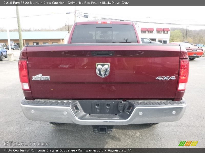 Delmonico Red Pearl / Black/Diesel Gray 2018 Ram 3500 Big Horn Crew Cab 4x4