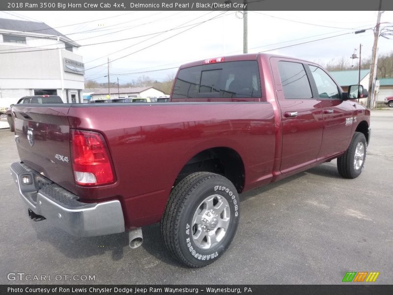 Delmonico Red Pearl / Black/Diesel Gray 2018 Ram 3500 Big Horn Crew Cab 4x4
