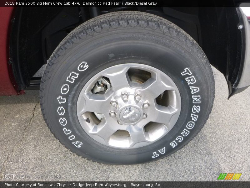 Delmonico Red Pearl / Black/Diesel Gray 2018 Ram 3500 Big Horn Crew Cab 4x4