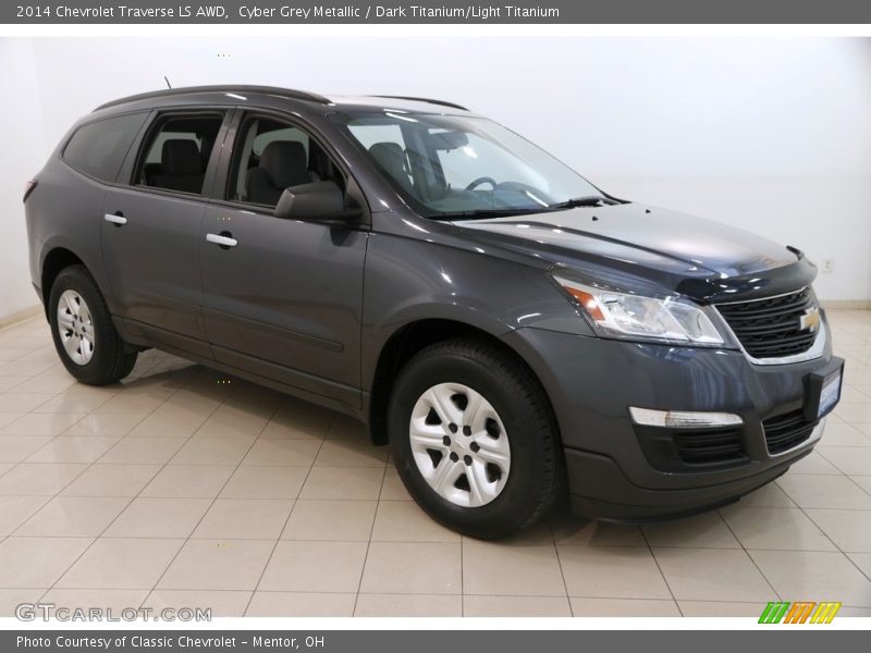 Cyber Grey Metallic / Dark Titanium/Light Titanium 2014 Chevrolet Traverse LS AWD