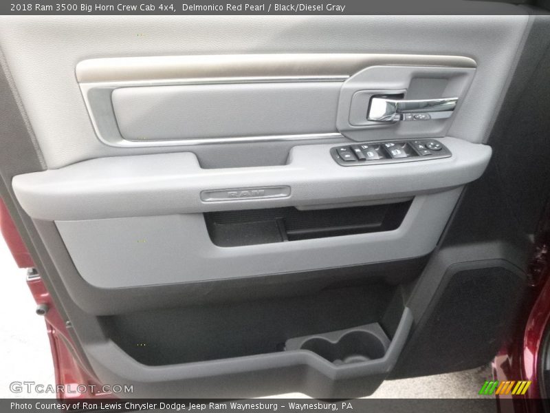 Delmonico Red Pearl / Black/Diesel Gray 2018 Ram 3500 Big Horn Crew Cab 4x4
