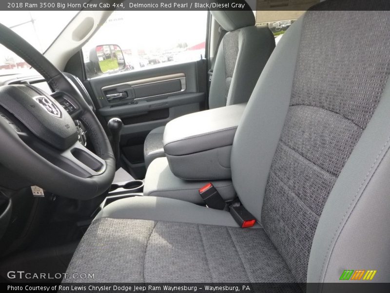 Delmonico Red Pearl / Black/Diesel Gray 2018 Ram 3500 Big Horn Crew Cab 4x4