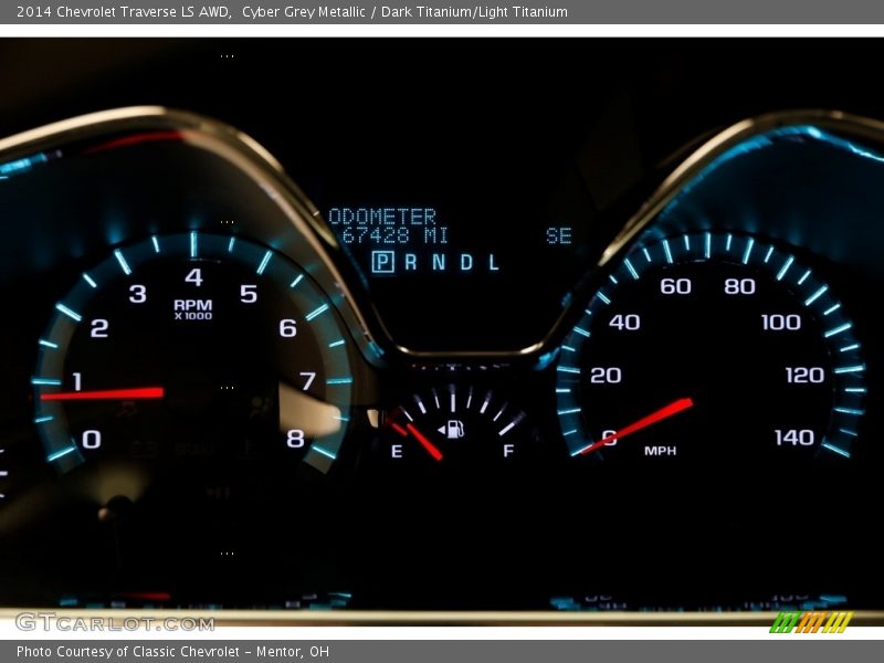 Cyber Grey Metallic / Dark Titanium/Light Titanium 2014 Chevrolet Traverse LS AWD