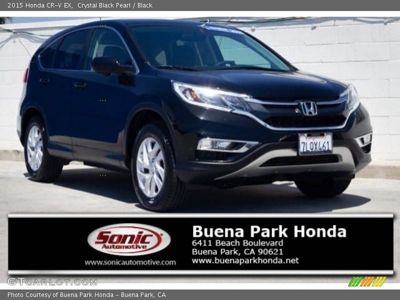 Crystal Black Pearl / Black 2015 Honda CR-V EX