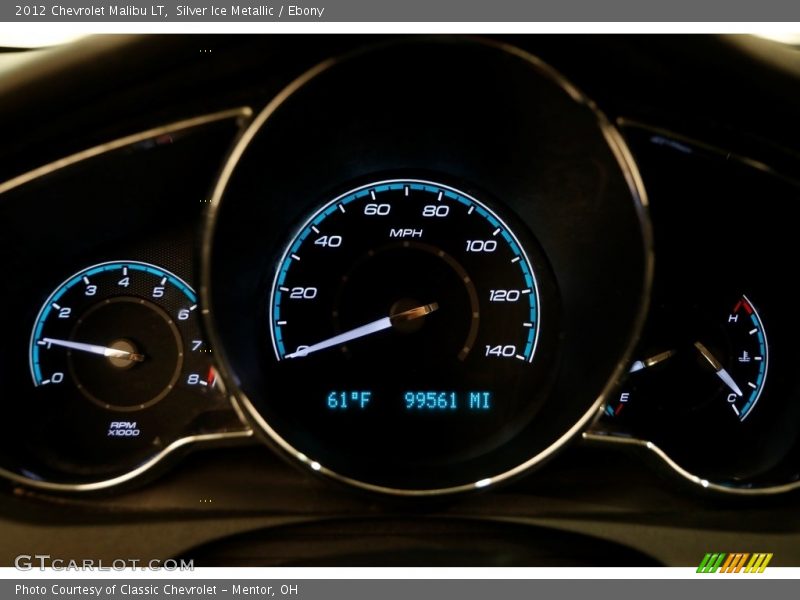 Silver Ice Metallic / Ebony 2012 Chevrolet Malibu LT