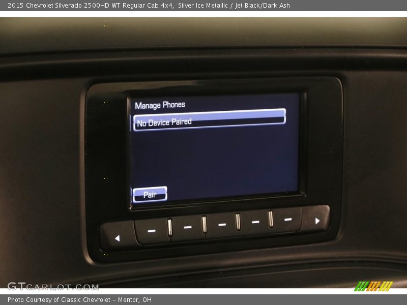 Silver Ice Metallic / Jet Black/Dark Ash 2015 Chevrolet Silverado 2500HD WT Regular Cab 4x4