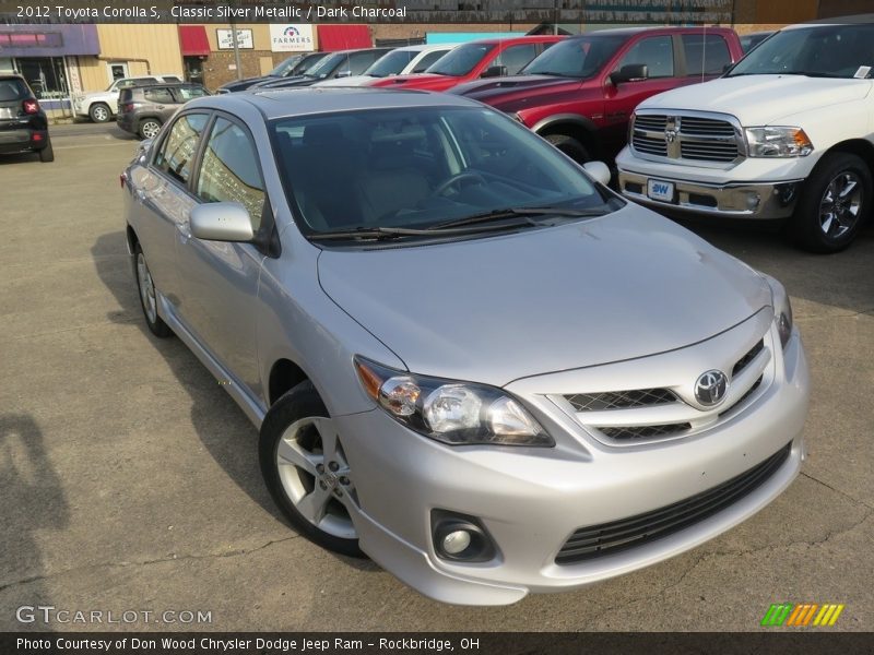 Classic Silver Metallic / Dark Charcoal 2012 Toyota Corolla S