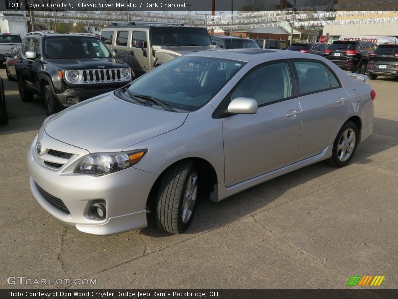 Classic Silver Metallic / Dark Charcoal 2012 Toyota Corolla S