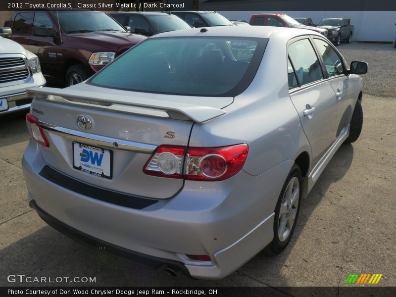 Classic Silver Metallic / Dark Charcoal 2012 Toyota Corolla S
