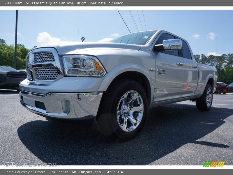 Bright Silver Metallic / Black 2018 Ram 1500 Laramie Quad Cab 4x4