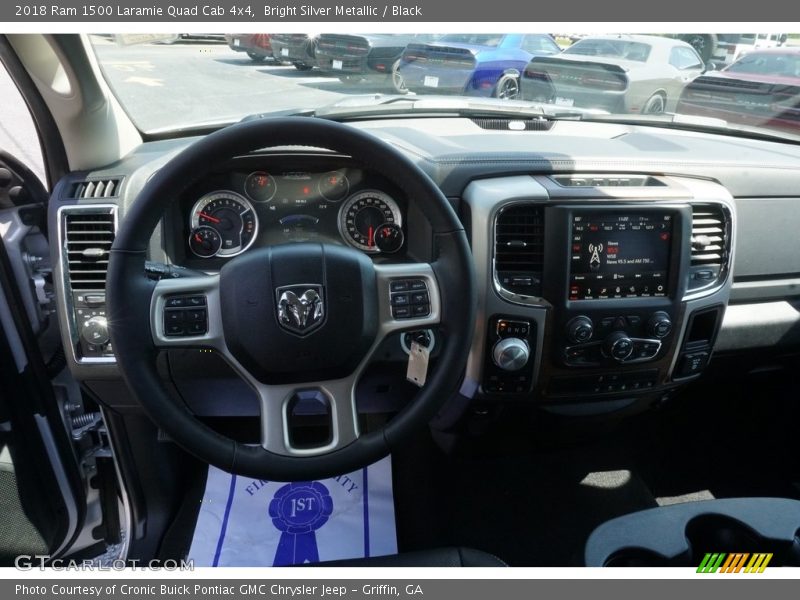 Bright Silver Metallic / Black 2018 Ram 1500 Laramie Quad Cab 4x4