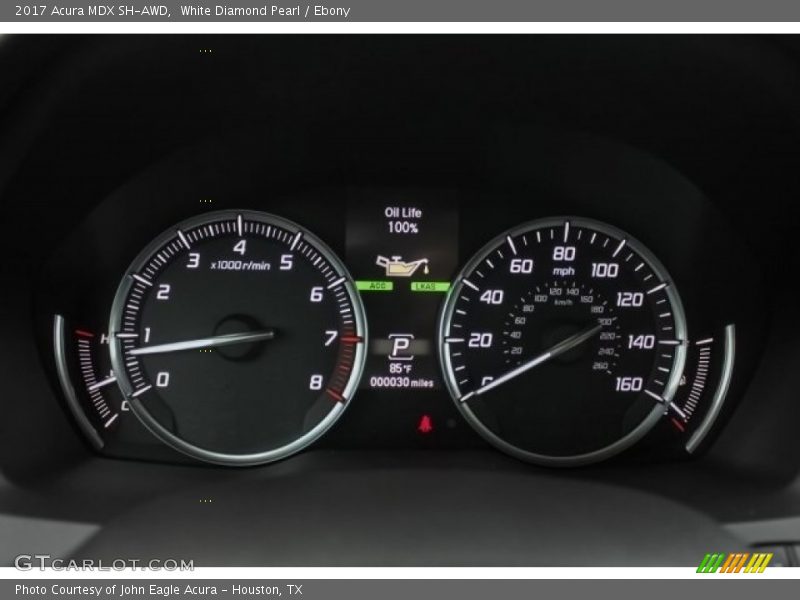 White Diamond Pearl / Ebony 2017 Acura MDX SH-AWD
