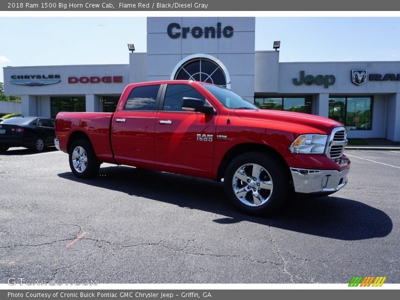 Flame Red / Black/Diesel Gray 2018 Ram 1500 Big Horn Crew Cab