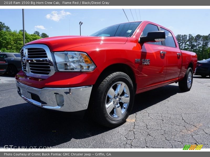 Flame Red / Black/Diesel Gray 2018 Ram 1500 Big Horn Crew Cab