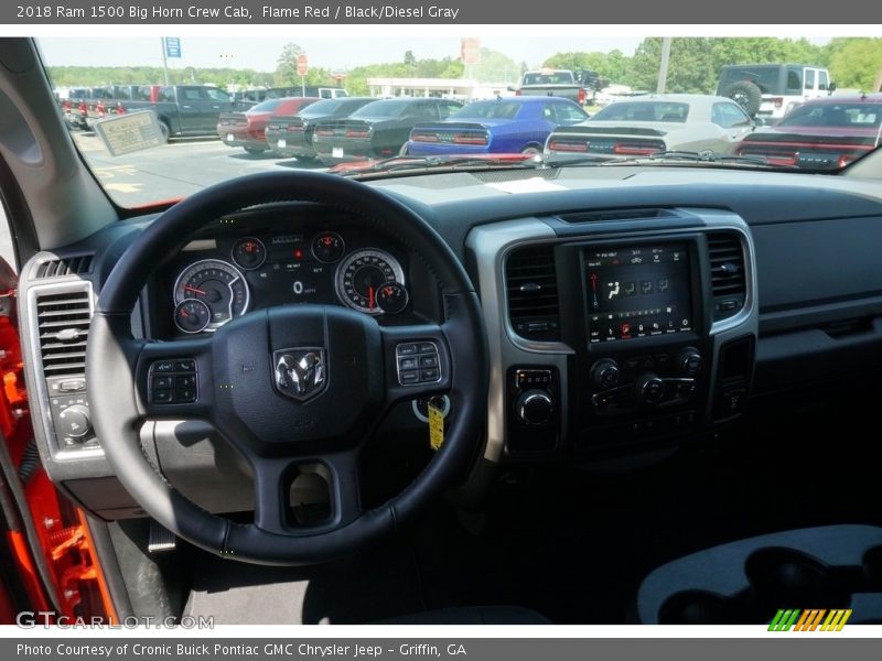Flame Red / Black/Diesel Gray 2018 Ram 1500 Big Horn Crew Cab