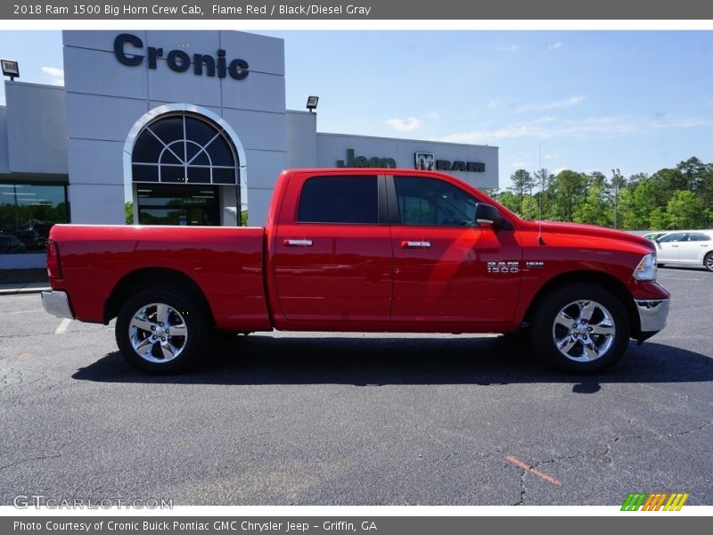 Flame Red / Black/Diesel Gray 2018 Ram 1500 Big Horn Crew Cab