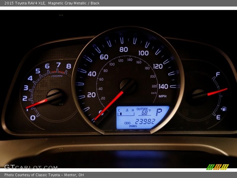 Magnetic Gray Metallic / Black 2015 Toyota RAV4 XLE