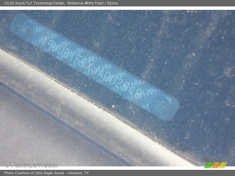 Bellanova White Pearl / Ebony 2018 Acura TLX Technology Sedan