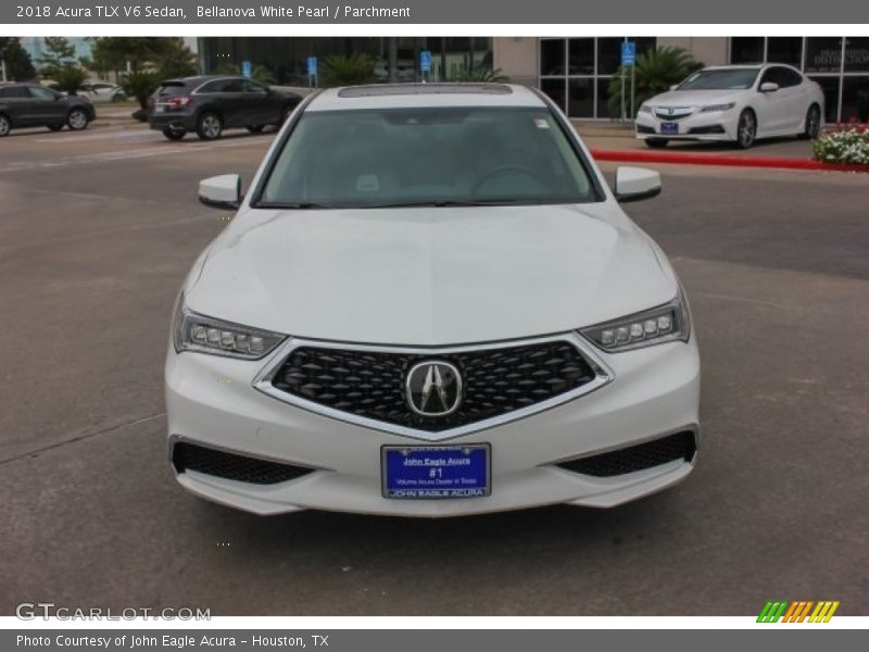 Bellanova White Pearl / Parchment 2018 Acura TLX V6 Sedan