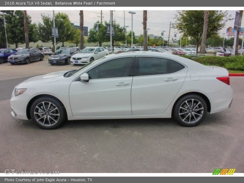 Bellanova White Pearl / Parchment 2018 Acura TLX V6 Sedan