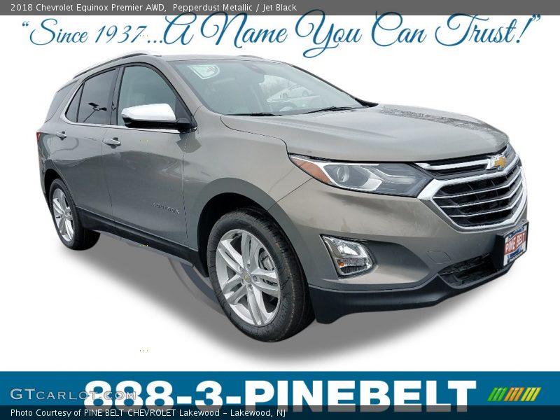 Pepperdust Metallic / Jet Black 2018 Chevrolet Equinox Premier AWD