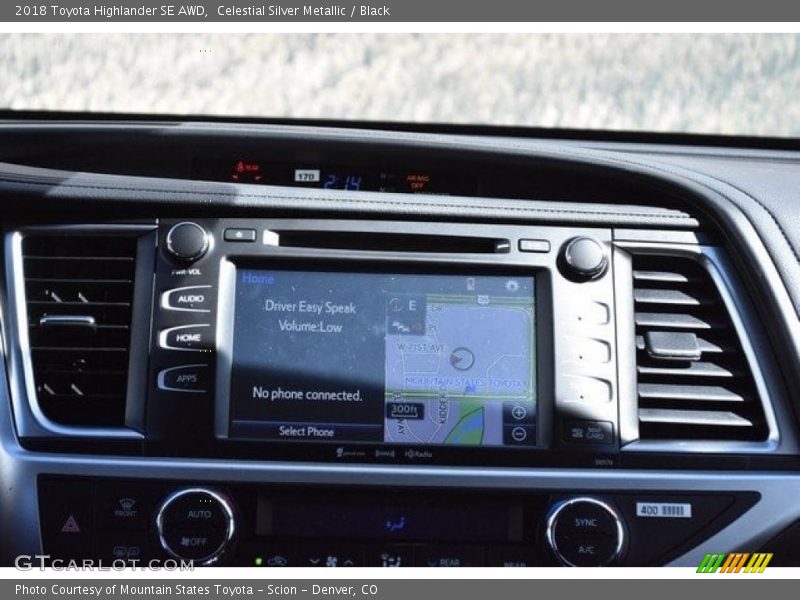 Celestial Silver Metallic / Black 2018 Toyota Highlander SE AWD