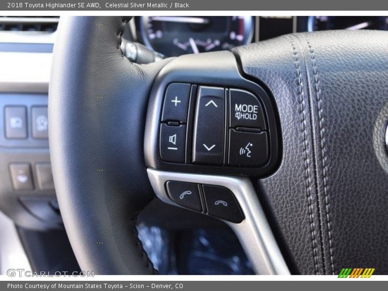 Celestial Silver Metallic / Black 2018 Toyota Highlander SE AWD
