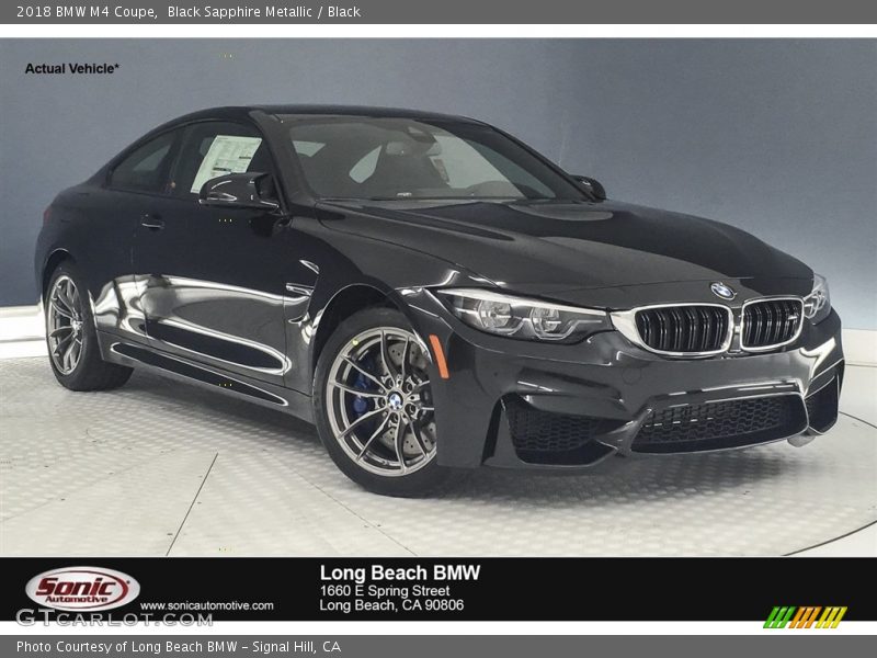 Black Sapphire Metallic / Black 2018 BMW M4 Coupe