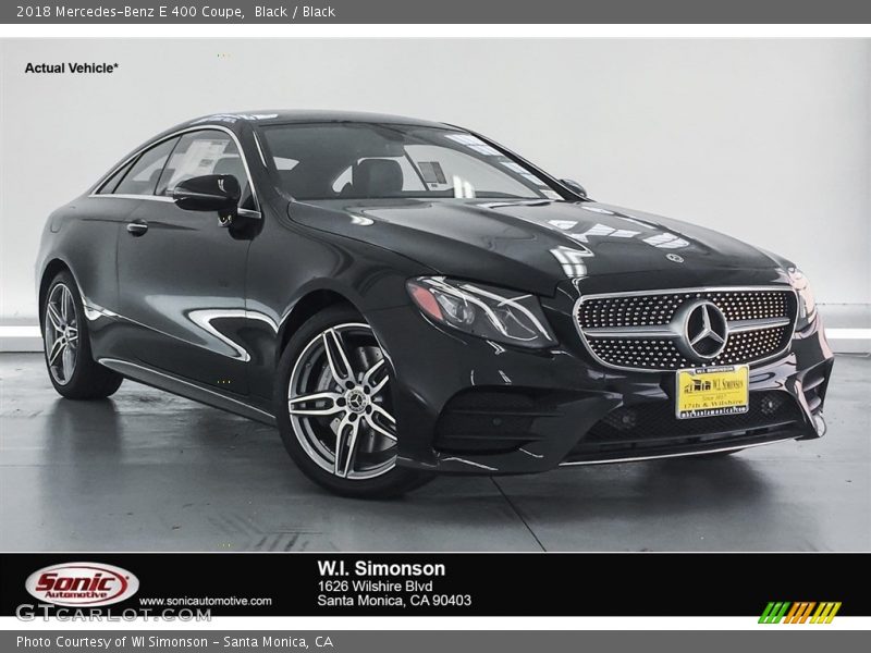 Black / Black 2018 Mercedes-Benz E 400 Coupe