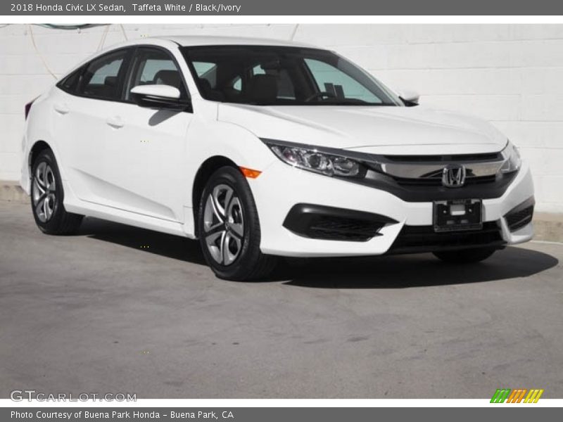 Taffeta White / Black/Ivory 2018 Honda Civic LX Sedan